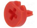 Knob; with pointer; red; Ø6.3mm; for mounting potentiometers ACP CA66030R