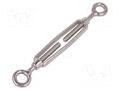Turnbuckle; acid resistant steel A4; for rope; eye/ eye; 8mm KRAFTBERG SCI-A-M5-A4