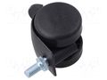 Furniture wheel; Ø: 40mm; H: 44mm; torsional with lock,with lever COLSON BPN-040-M8X15