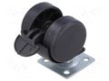 Furniture wheel; Ø: 40mm; H: 44mm; torsional with lock; 40kg COLSON BPN-040-P26X26