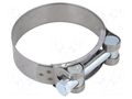 T-bolt clamp; W: 24mm; Clamping: 74÷79mm; chrome steel AISI 430; S MPC INDUSTRIES MPC-S2074