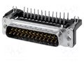 Connector: D-Sub; PIN: 25; socket; male; on PCBs; angled 90°; THT HARTING 09653626812
