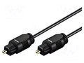 Cable; Toslink plug,both sides; 1.5m; Øcable: 2.2mm GOOBAY AVK-216-0150