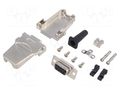Connector: D-Sub; PIN: 9; plug; female; soldering; for cable; black ENCITECH DTZF09-DBS-K