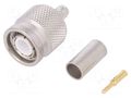 Connector: TNC; plug; male; straight; 50Ω; crimped; for cable TELEGÄRTNER J01010L2255