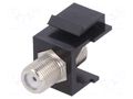 Coupler; socket; female x2; for panel mounting,snap fastener LOGILINK LOG-NK0018B