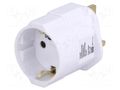 Adapter; Plug: with earthing; Colour: white Goobay PLUG-45353