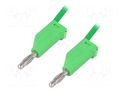 Test lead; 70VDC; 33VAC; 16A; banana plug 4mm,both sides; green SCHÜTZINGER MFK15150-GN