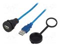 Adapter cable; USB 2.0,with protective cap; 1m; 1310; IP67 ENCITECH 1310-1018-02