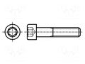 Screw; M3x30; 0.5; Head: cheese head; hex key; HEX 2.5mm; DIN 912 BOSSARD B3X30/BN613