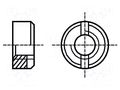 Nut; round; M3; 0.5; brass; Plating: without coating; BN 530 BOSSARD B3/BN530