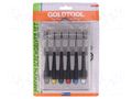 Kit: screwdrivers; bag; precision; Phillips,slot; 6pcs. GOLDTOOL GT-173
