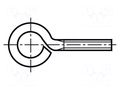 Hook; ring; M4x30; 0.7; steel; zinc; 6mm BOSSARD B4X30/BN1006