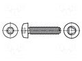 Screw; for metal; 4x8; Head: cheese head; Torx®; TX20; Øhead: 8mm BOSSARD B4X8/BN349