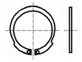 Circlip; spring steel; Shaft dia: 32mm; BN 830; Ring: internal BOSSARD B32/BN830