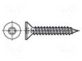 Screw; for metal; 3.5x16; Head: countersunk; Torx®; TX15; zinc BOSSARD B3.5X16/BN11255