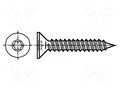 Screw; for metal; 2.9x25; Head: countersunk; Torx®; TX10; zinc BOSSARD B2.9X25/BN11255