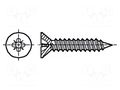 Screw; for metal; 3.5x6.5; Head: countersunk; Pozidriv; PZ2; zinc BOSSARD B3.5X6.5/BN14066
