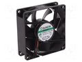Fan: DC; axial; 12VDC; 80x80x25mm; 69.29m3/h; 33dBA; Vapo; 3200rpm SUNON MF80251V1-A99-A