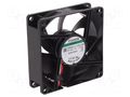 Fan: DC; axial; 12VDC; 80x80x25mm; 69.29m3/h; 33dBA; Vapo; 3200rpm SUNON MF80251V1-F99-A