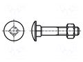 Screw; M6x65; 1; Head: button; square; steel; zinc; DIN 603; 18mm BOSSARD B6X65/BN248