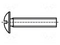 Screw; M3x5; 0.5; Head: button; slotted; 0.8mm; A2 stainless steel BOSSARD B3X5/BN500