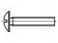 Screw; M8x45; 1.25; Head: button; slotted; 1.8mm; steel BOSSARD B8X45/BN354