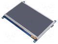 Display: TFT; 7"; 800x480; Illumin: LED; 164.9x124.27mm; 3.3÷5VDC WAVESHARE WSH-10829