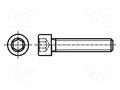 Screw; M4x8; 0.7; Head: cheese head; hex key; HEX 3mm; steel; zinc BOSSARD B4X8/BN3