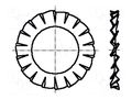 Washer; externally serrated; M5; D=9mm; h=0.5mm; spring steel BOSSARD B5/BN781