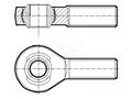 Ball joint; 10mm; M10; left hand thread,outside; steel; DURBAL BOSSARD B10/BN35