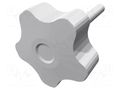 Knob; Ø: 50mm; Ext.thread: M8; 50mm; H: 32mm; technopolymer PP ELESA+GANTER VCT.50P-M8X50-C9