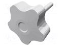 Knob; Ø: 50mm; Ext.thread: M8; 50mm; H: 32mm; technopolymer PP ELESA+GANTER VCT.50P-M8X50-C9