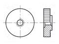 Nut; round,knurled; M4; 0.7; polyamide; BN 5934 BOSSARD B4/BN5934