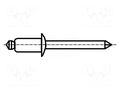Rivet; A2 stainless steel; Rivet diam: 3.2mm; L.rivet: 9.5mm BOSSARD B3.2X9.5/BN1409