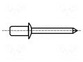 Rivet; aluminium; Rivet diam: 3.2mm; L.rivet: 6mm; BN 926 BOSSARD B.AD46SB/BN926
