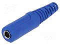 Connector: 4mm banana; socket; 32A; 33VAC; 70VDC; blue; Ø: 4mm SCHÜTZINGER KU09LNI-BL