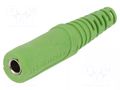 Connector: 4mm banana; socket; 33VAC; 70VDC; 32A; green; Ø: 4mm SCHÜTZINGER KU09LNI-GN
