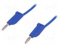 Test lead; 70VDC; 33VAC; 16A; banana plug 4mm,both sides; Len: 1m SCHÜTZINGER MFK151100-BL