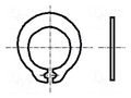 Circlip; spring steel; Shaft dia: 6mm; BN 832; Ring: external BOSSARD B6/BN832