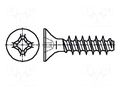 Screw; for plastic; 2.5x6; Head: countersunk; Phillips; PH1; steel BOSSARD B2.5X6/BN13576
