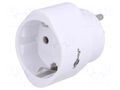 Adapter; Plug: with earthing; Colour: white GOOBAY PLUG-45355