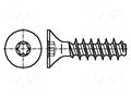 Screw; for plastic; 4x8; Head: countersunk; Torx®; TX20; zinc BOSSARD B4X8/BN2041