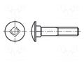 Screw; M8x60; 1.25; Head: button; A2 stainless steel; DIN 603; 22mm BOSSARD B8X60/BN645