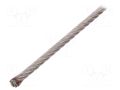 Rope; acid resistant steel A4; Ørope: 6mm; L: 10m; 638kg KRAFTBERG L7X19-F6-A4/10M