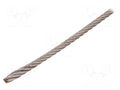 Rope; acid resistant steel A4; Ørope: 5mm; L: 50m; Rope plexus: 7x7 KRAFTBERG L7X7-F5-A4/50M