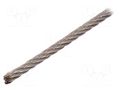 Rope; acid resistant steel A4; Ørope: 6mm; L: 10m; Rope plexus: 7x7 KRAFTBERG L7X7-F6-A4/10M