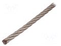 Rope; acid resistant steel A4; Ørope: 8mm; L: 50m; Rope plexus: 7x7 KRAFTBERG L7X7-F8-A4/50M