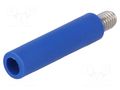 Connector: 4mm banana; socket; 32A; 1kVAC; blue; nickel plated SCHÜTZINGER BU2244SNI-BL
