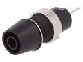 Connector: 4mm banana; socket; 32A; 1kV; black; nickel plated; 41mm SCHÜTZINGER SAB7560NI-SW